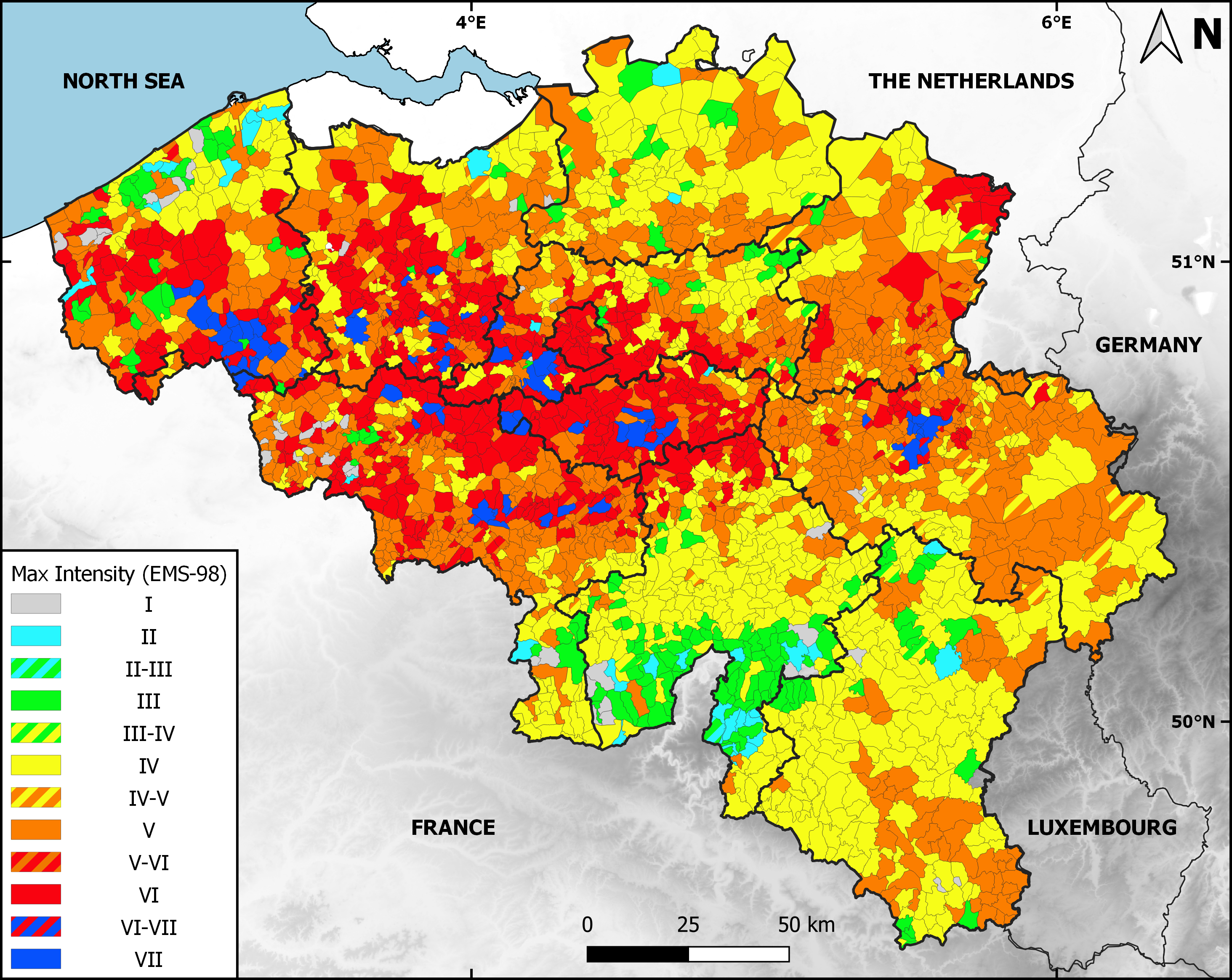 Belgian Seismology Map