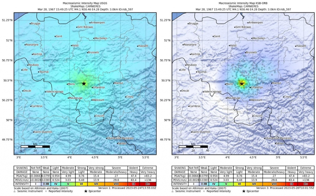 Two topographic maps